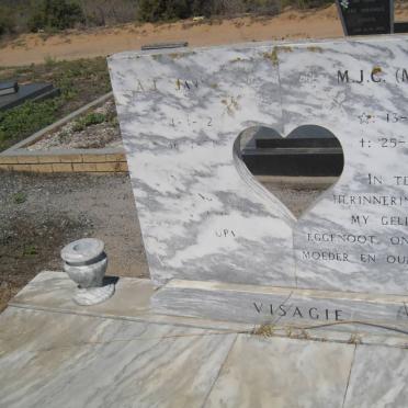 VISAGIE A.J. 1922-1984 &amp; M.J.C. 1917-1982