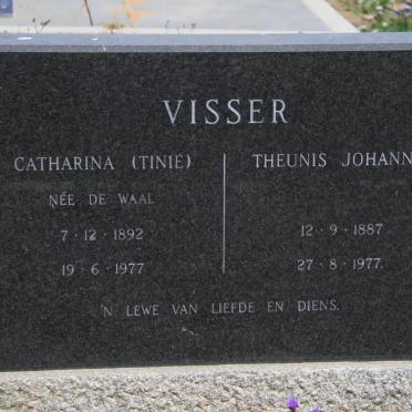VISSER Theunis Johannes 1887-1977 &amp; Catharina DE WAAL 1892-1977