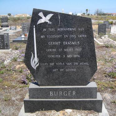 BURGER Gerrit Erasmus 1907-1976