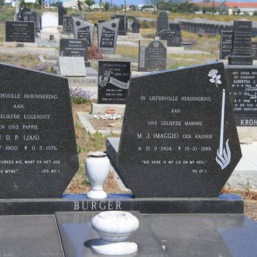 BURGER J.D.P. 1900-1976 &amp; M.J. KASNER 1904-1988