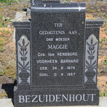 BEZUIDENHOUT Maggie formerly BARNARD nee VAN RENSBURG 1879-1967