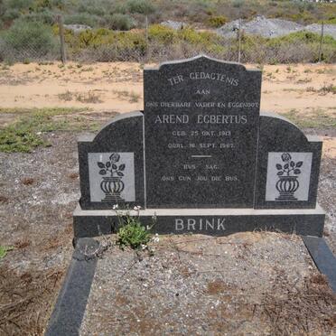 BRINK Arend Egbertus 1913-1967