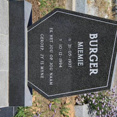 BURGER Miemie 1937-1994