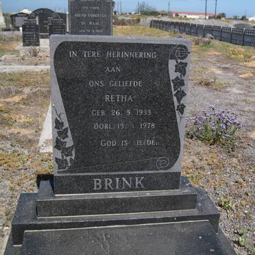 BRINK Retha 1933-1978