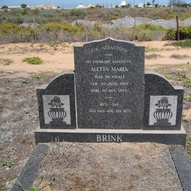 BRINK Aletta Maria nee DE WAAL 1907-1955
