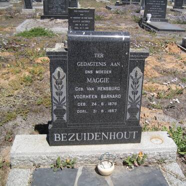 BEZUIDENHOUT Maggie formerly BARNARD nee VAN RENSBURG 1879-1967