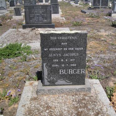 BURGER Alwyn Jacobus 1917-1968