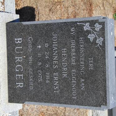 BURGER Hendrik Johannes Ernst 1914-1975