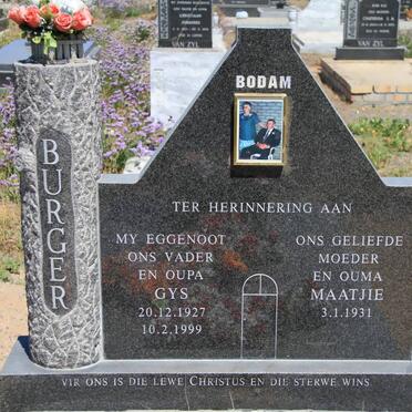 BODAM Gys 1927-1999 &amp; Maatjie 1931-