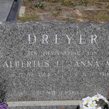 DREYER Albertus J. 1914- &amp; Anna M. 1918-
