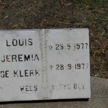 KLERK Louis Jeremia, de 1977-1977