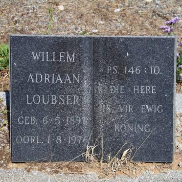 LOUBSER Willem Adriaan 1897-1976