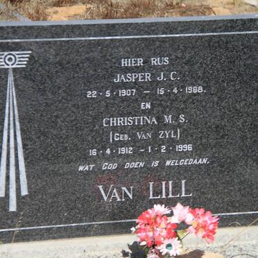 LILL Jasper J.C., van 1907-1968 &amp; Christina M.S. VAN ZYL 1912-1996