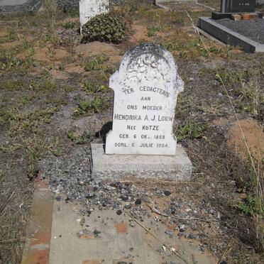 LOUW Hendrika H.A. nee KOTZE 1858-1954
