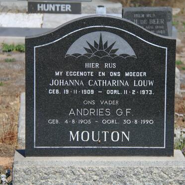 MOUTON Andries G.F. 1905-1990 &amp; Johanna Catharina LOUW 1909-1973