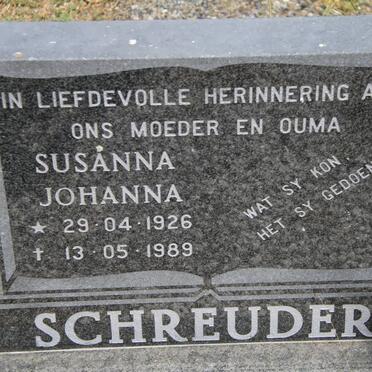 SCHREUDER Susanna Johanna 1926-1989