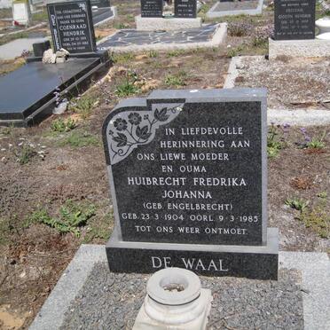 WAAL Huibrecht Fredrika Johanna, de nee ENGELBRECHT 1904-1985