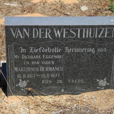 WESTHUIZEN Marthinus Hermanus, van der 1917-1977