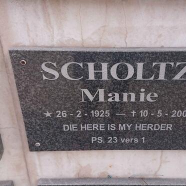 SCHOLTZ Manie 1925-2000