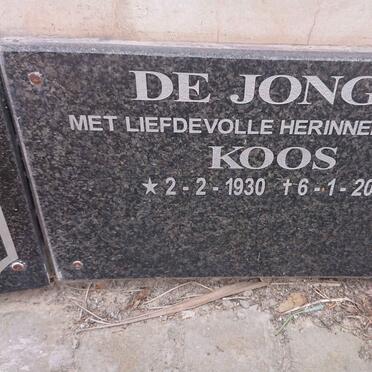 JONGH Koos, de 1930-2005