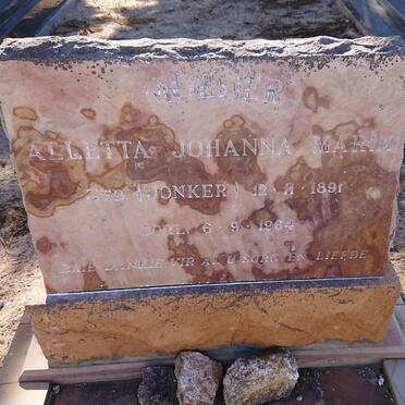 ? Alletta Johanna Maria nee JONKER 1891-1964