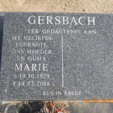 GERSBACH Marie 1929-2008