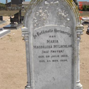 McLACHLAN Maria Magdalena nee TRUTER 1932-1924