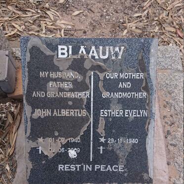 BLAAUW John Albertus 1940-2009 & Esther Evelyn 1940-