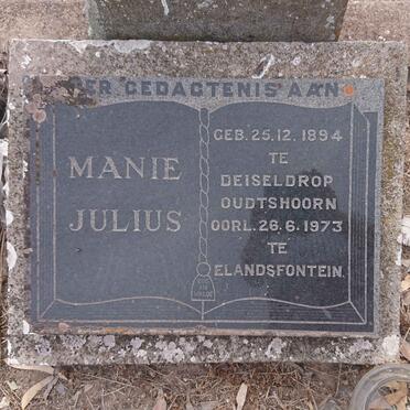 JULIUS Manie 1894-1973