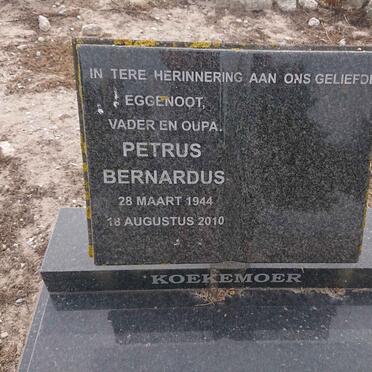 KOEKEMOER Petrus Bernardus 1944-2010