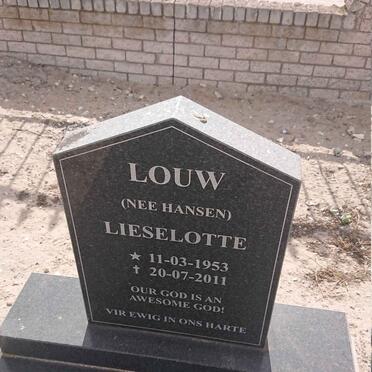 LOUW Lieselotte nee HANSEN 1953-2011