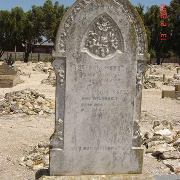 MEYER Hendrik 1825-1907 &amp; Sarah Maria WILSNACH 1826-1902