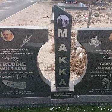 MAKKA Freddie William 1933-2015 & Sophia Johanna 1938-2016