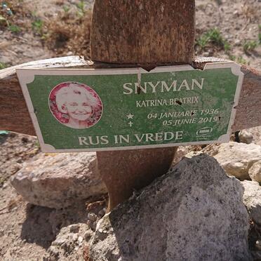 SNYMAN Katrina Beatrix 1936-2019