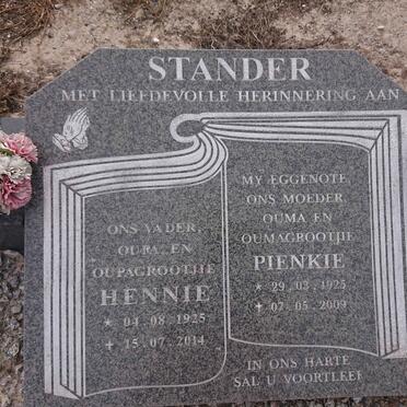 STANDER Hennie 1925-2014 & Pienkie 1925-2009
