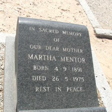 MENTOR Martha 1891-1975