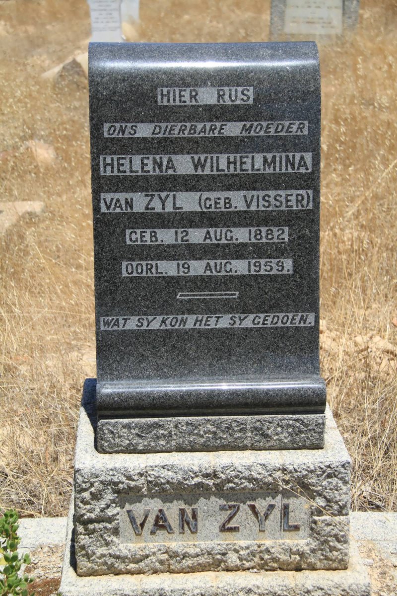 ZYL Helena Wilhelmina, van nee VISSER 1882-1959