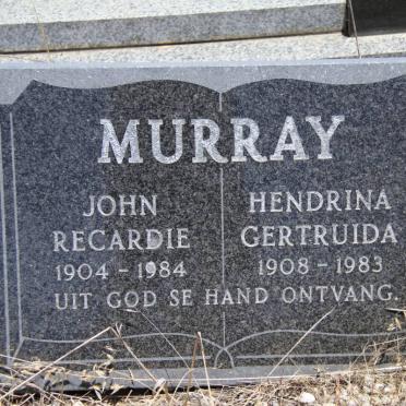 MURRAY John Recardie 1904-1984 &amp; Hendrina Gertruida 1908-1983