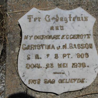 BASSON Christina J.M. 1905-1938