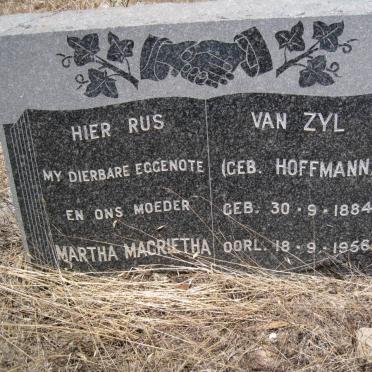 ZYL Martha Magrietha, van nee HOFFMANN 1884-1956