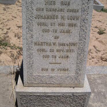 LOUW Johannes M. -1929 &amp; Martha W. LOUW -1937