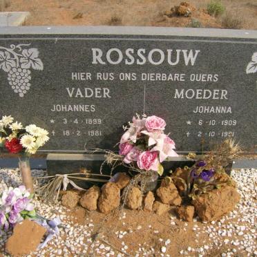 ROSSOUW Johannes 1899-1981 &amp; Johanna 1909- 1991