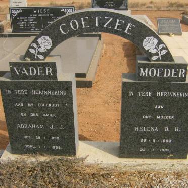 COETZEE Abraham J.J. 1899-1969 &amp; Helena B.H. 1898-1985