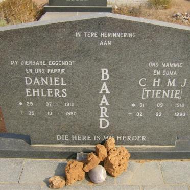 BAARD Daniel Ehlers 1910-1990 &amp; C.H.M.J. 1918-1993