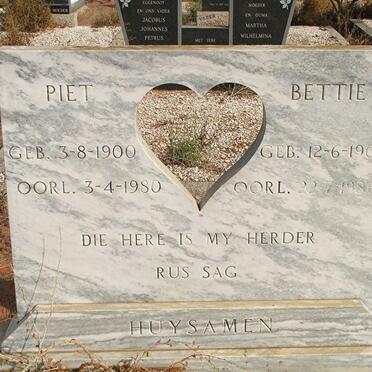 HUYSAMEN Piet 1900-1980 &amp; Bettie 1903-1986