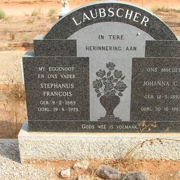 LAUBSCHER Stephanus Francois 1889-1973 &amp; Johanna C.J. 1892-1983 