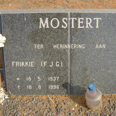 MOSTERT F.J.G. 1937-1996