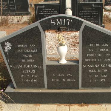 SMIT Willem Johannes Petrus 1916-1986 &amp; Susanna Sophia SMITH 1922-1979