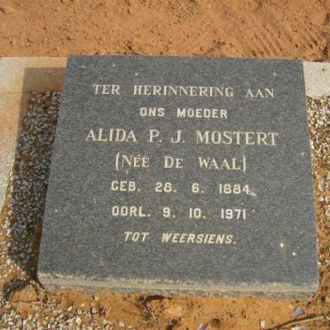 MOSTERT Alida P.J. nee DE WAAL 1884-1971