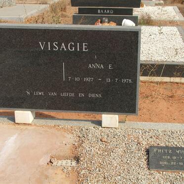 VISAGIE Anna E. 1927-1978 :: VISAGIE Fritz 1960-1993
